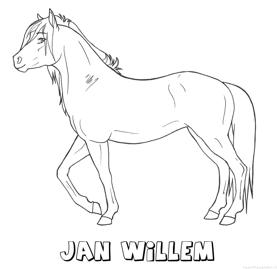 Jan willem paard kleurplaat